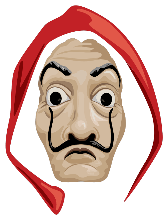 Money Heist Face Mask Download Free PNG