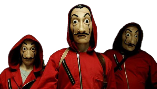 Money Heist Face Mask PNG Images HD