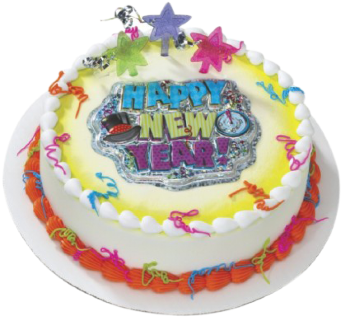 New Year Cake PNG HD Quality