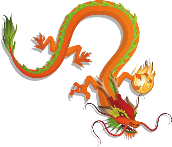 New Year Dragon Background PNG Image