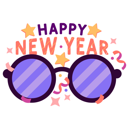 New Year Glasses PNG Clipart Background