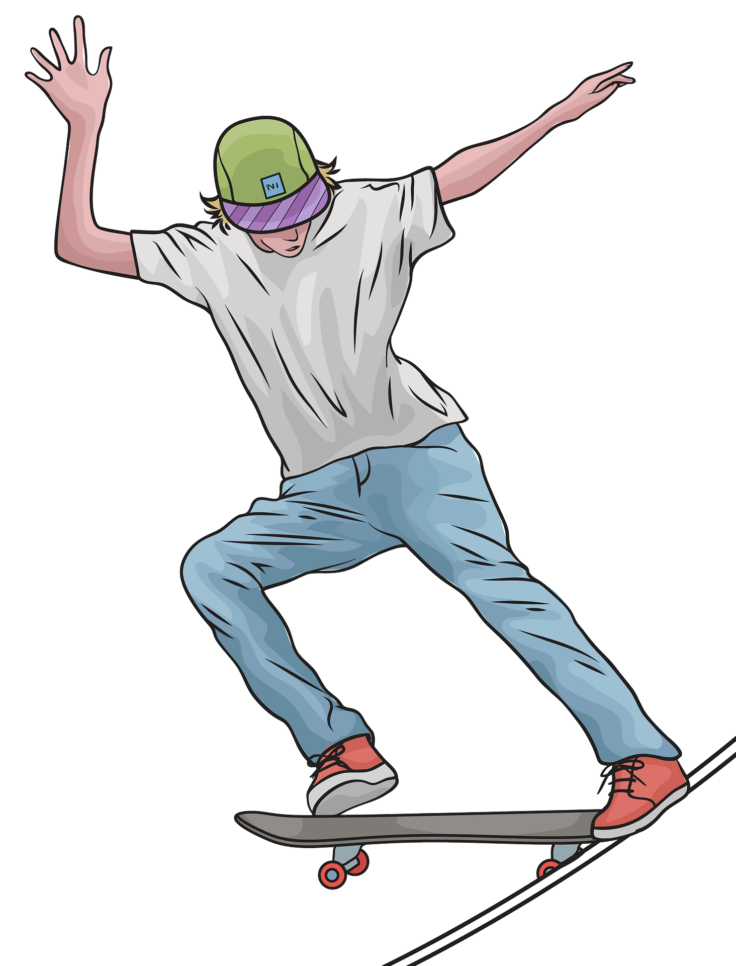 Skater Aesthetics Transparent Free PNG