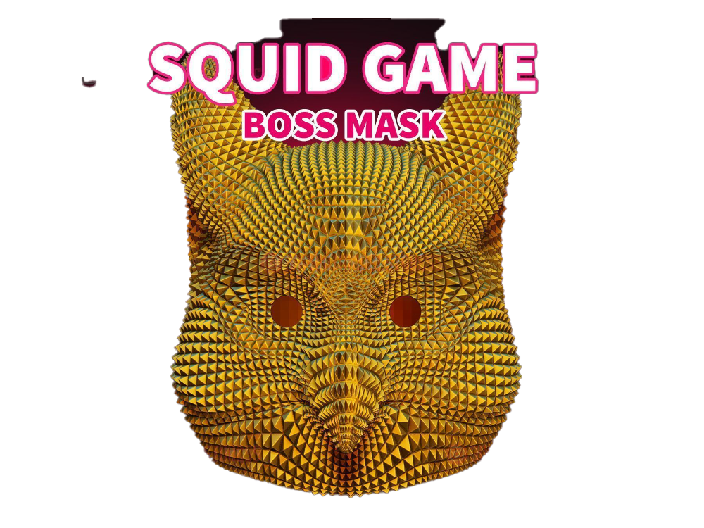 File trasparente della maschera di gioco del calamaro