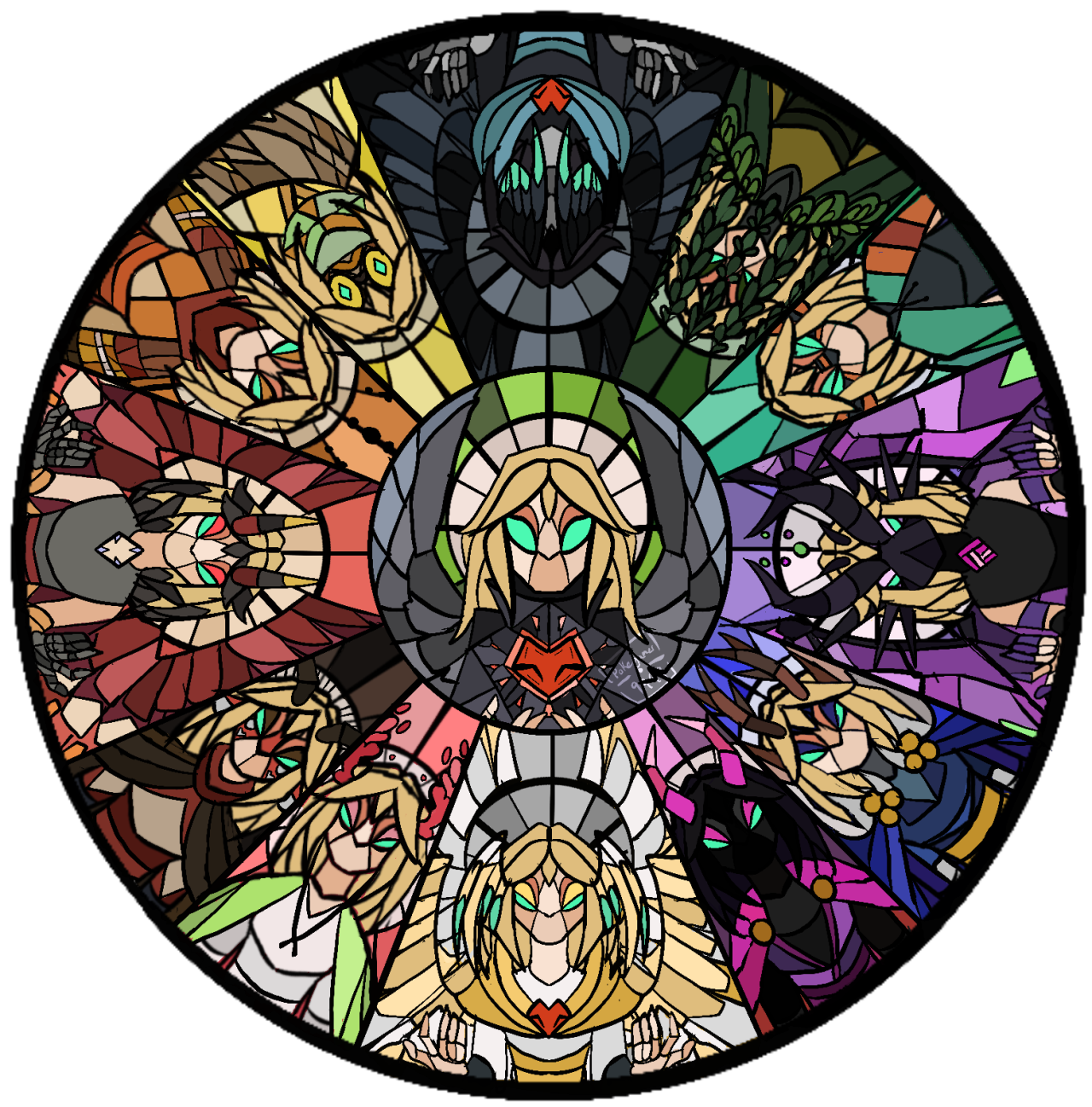 Stained Glass Art PNG Images HD