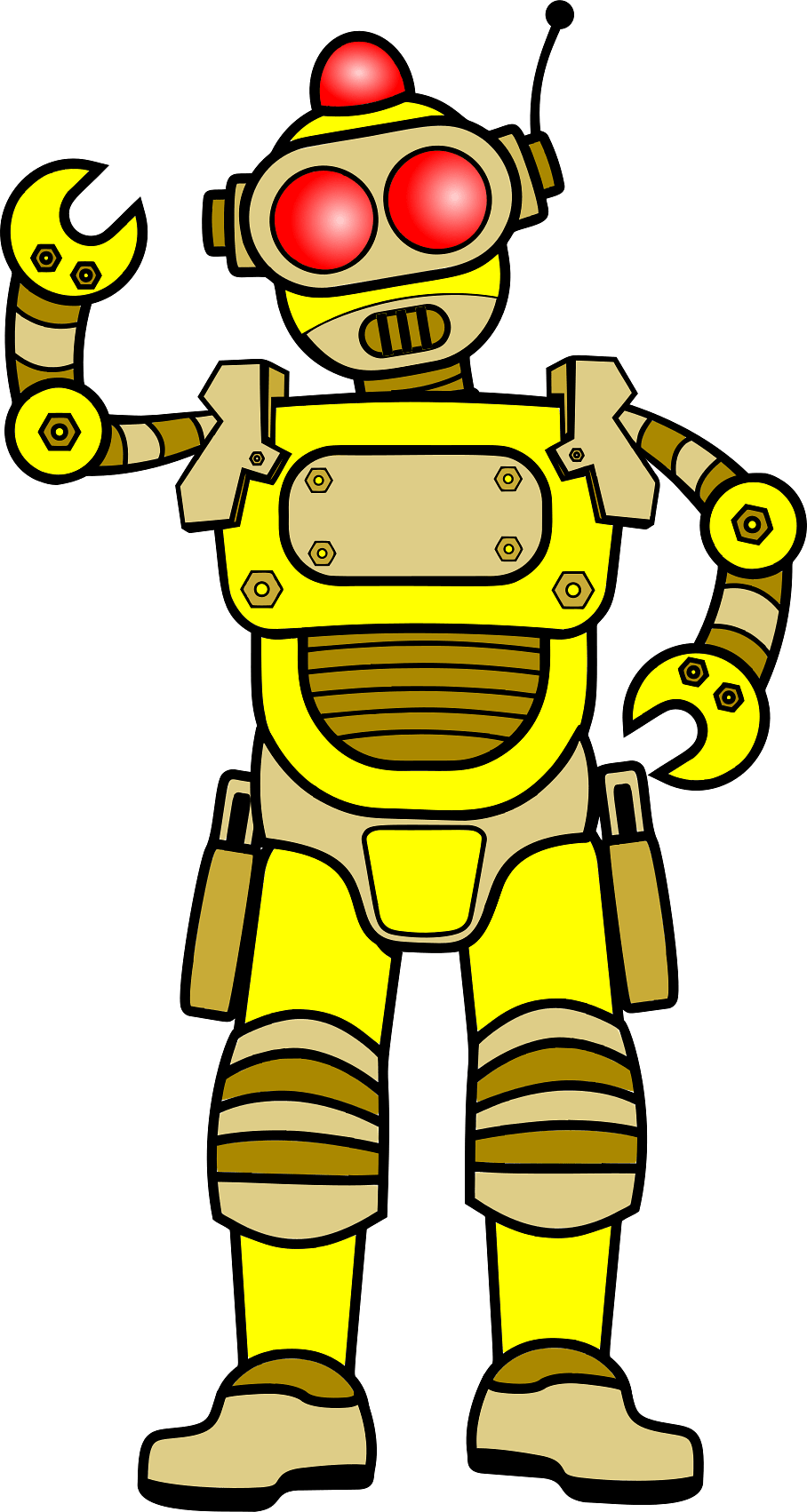 روبوت أصفر ملف شفافة