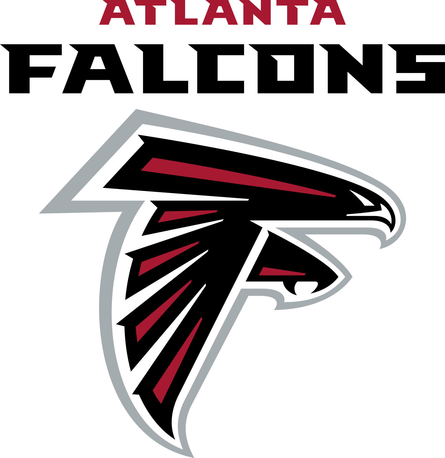 Atlanta Falcons Text Logo Transparent File