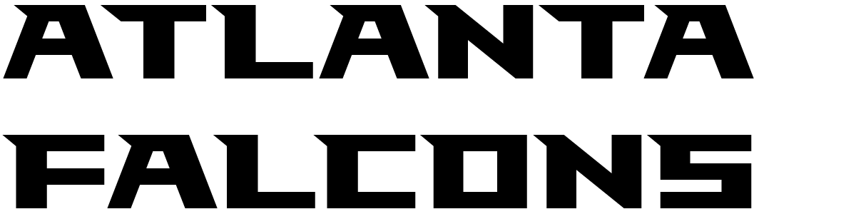 Atlanta Falcons Text Logo Transparent PNG