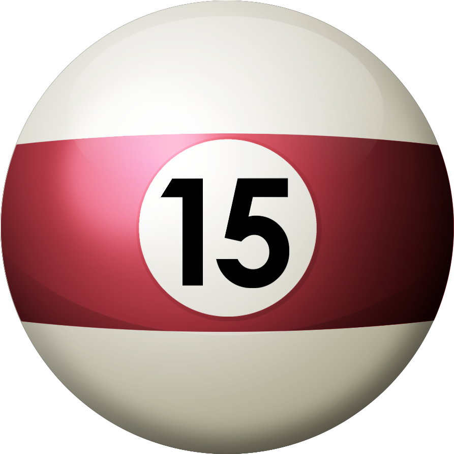 Billiard Ball 15 Background PNG Image