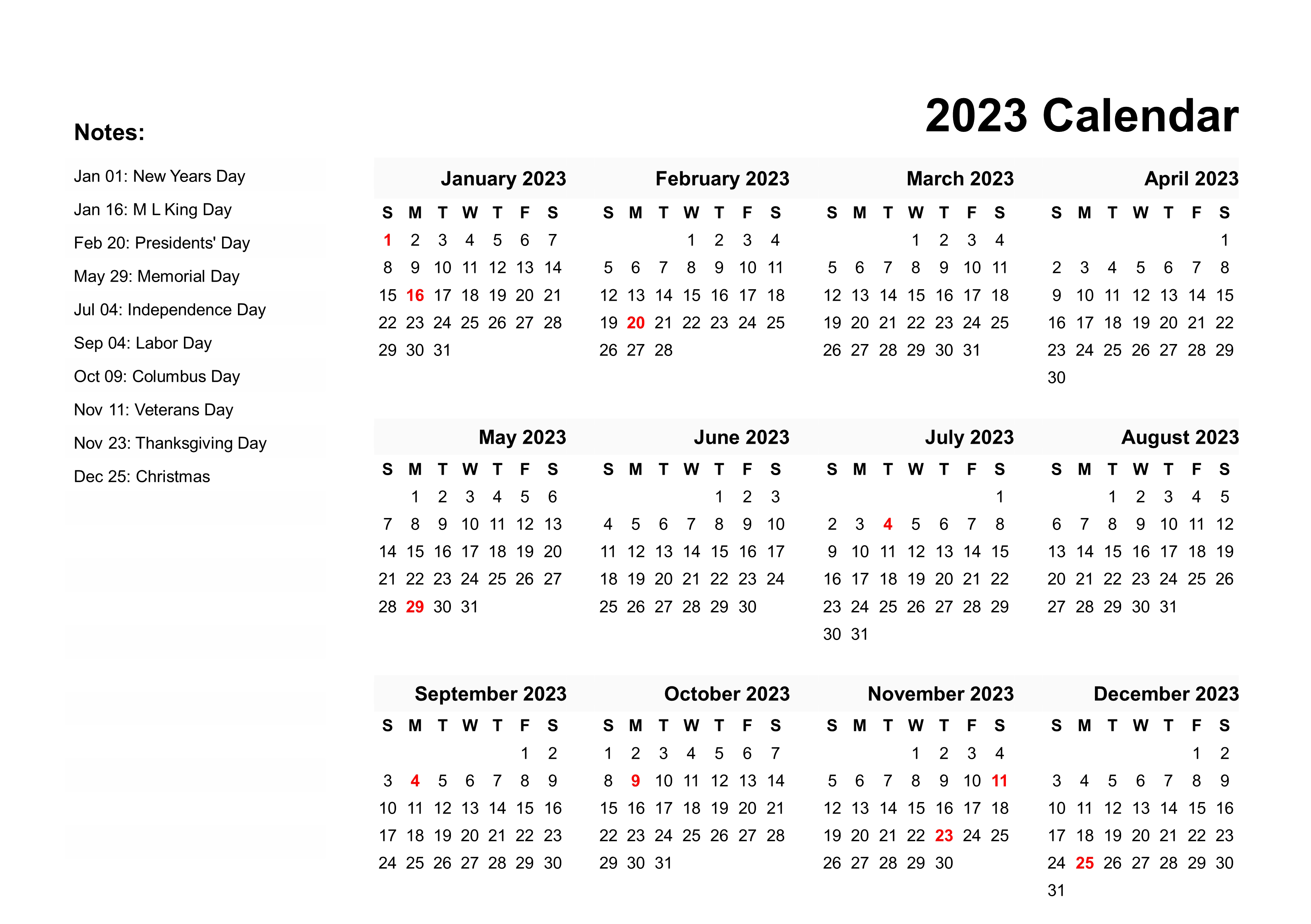 Calendar 2023 No Background Calendar PNG