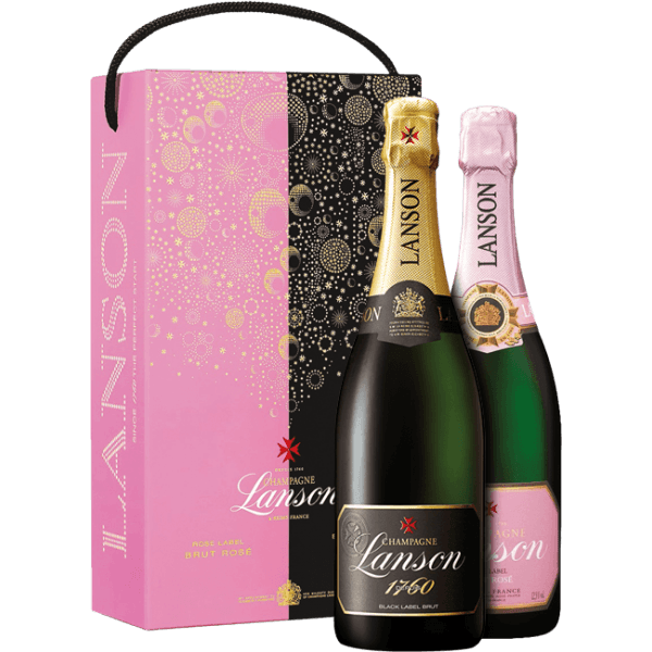 Champagne Lanson Rose 1760 Background PNG Image