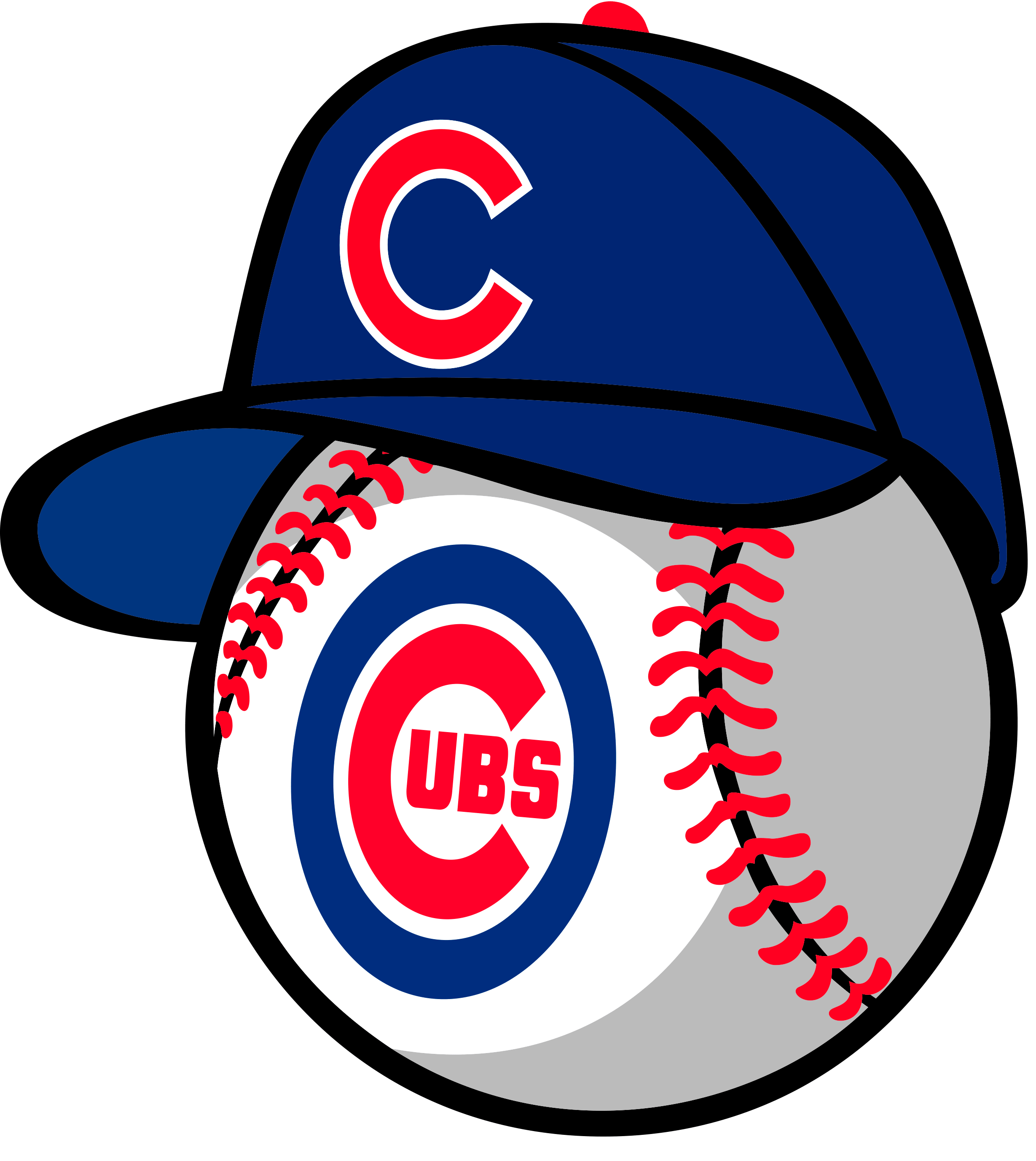 Chicago Cubs Ball Background PNG Image