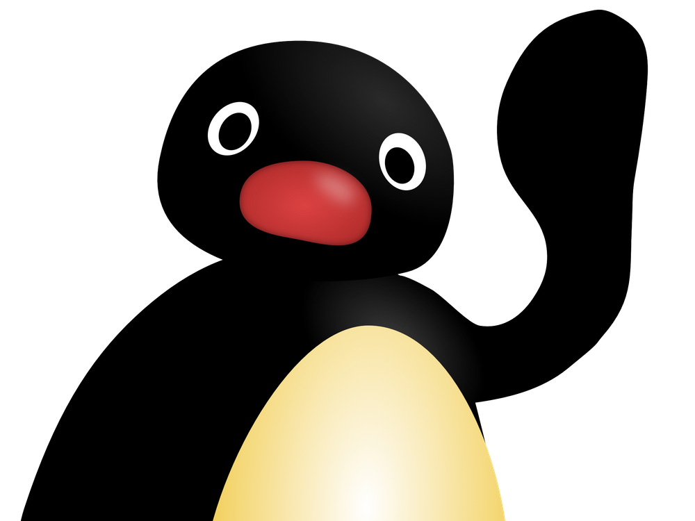 Pingu Waiting Background Image PNG