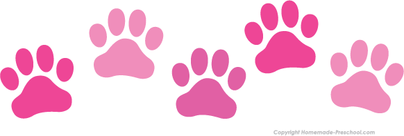 Pink Panther Paw Print Background PNG