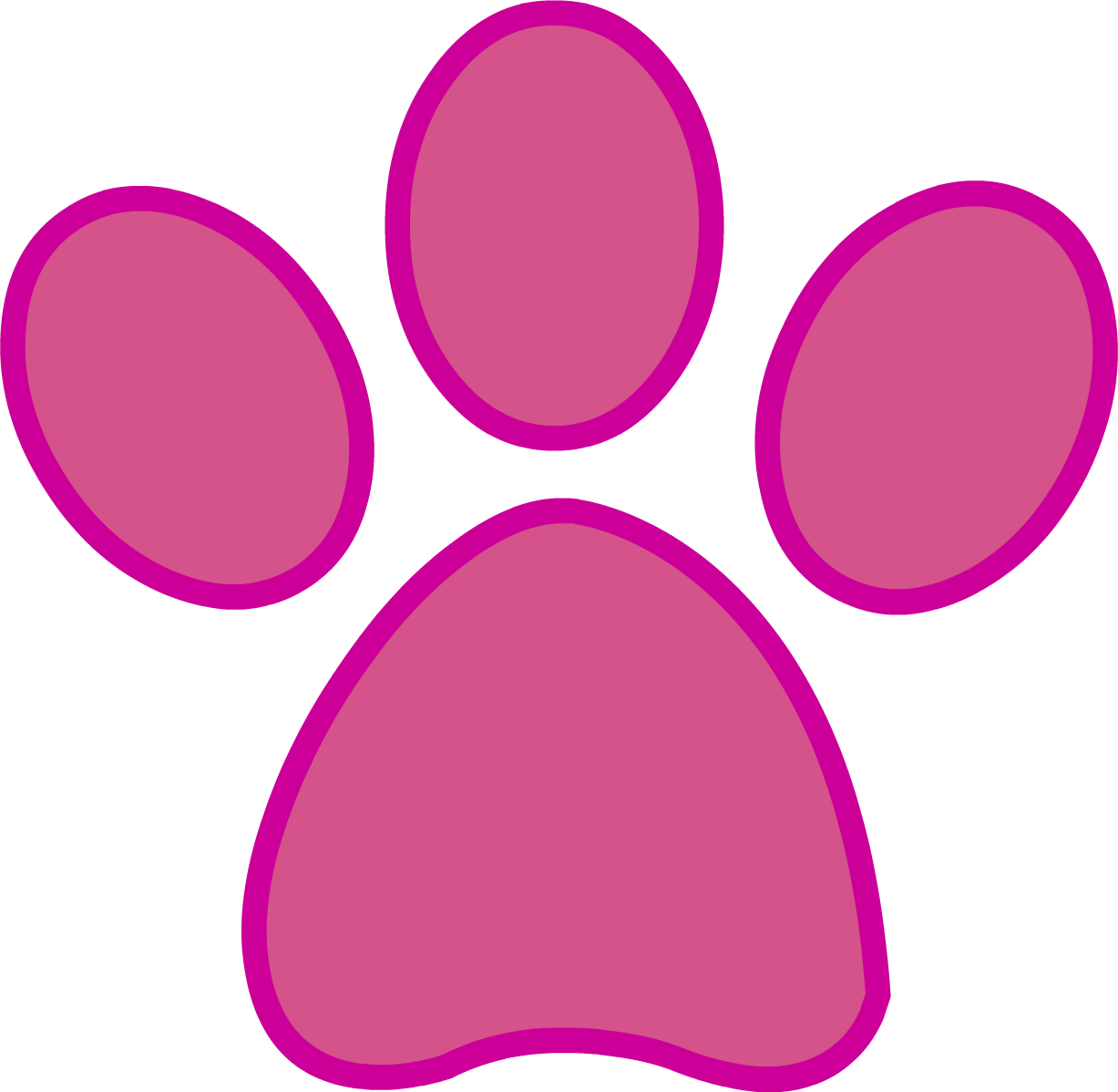 Pink Panther Paw Print Transparent File PNG