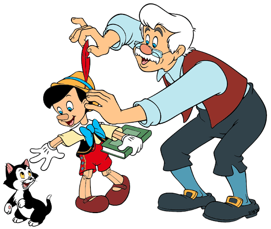 Pinocchio Gepetto And Figaro Transparent Background PNG