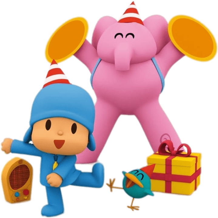 Pocoyo Party Transparent Background PNG