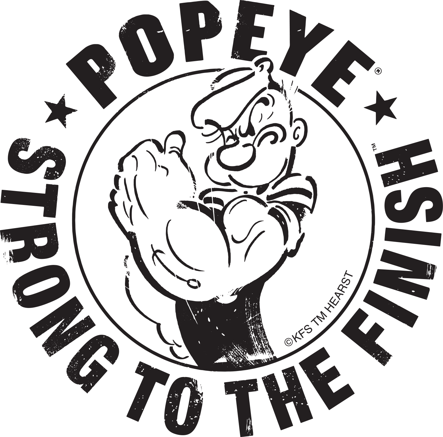 Popeye Black And White Transparent Background PNG