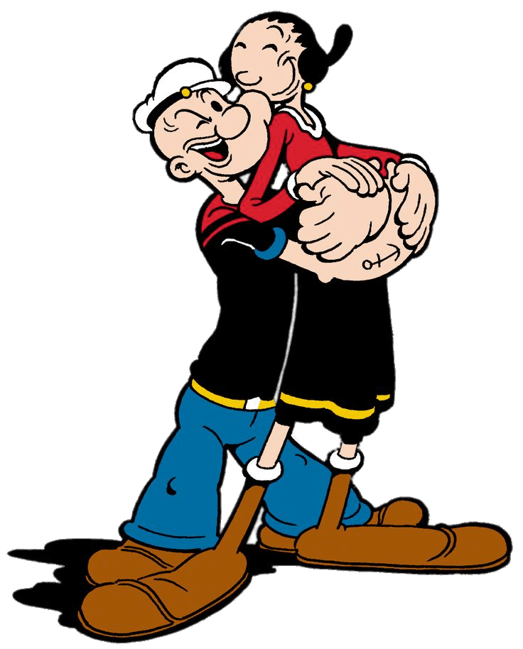 Popeye Black And White Transparent File PNG
