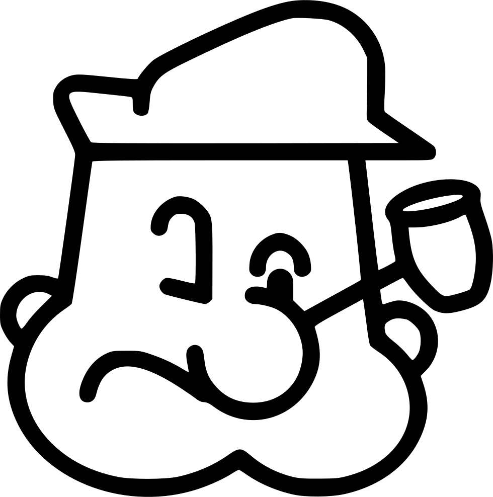Popeye Black And White Transparent PNG
