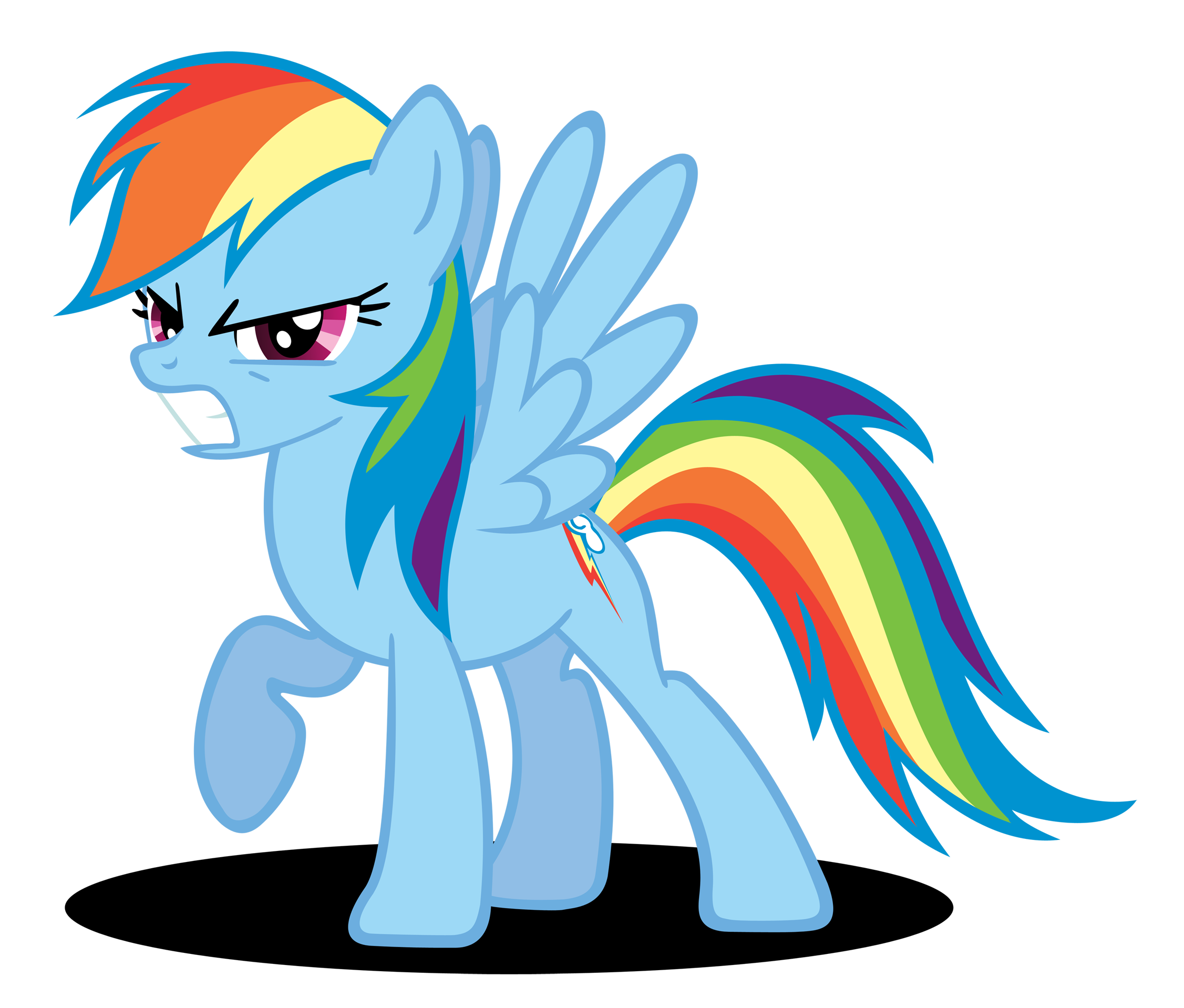 Rainbow Dash Angry Clipart Background PNG