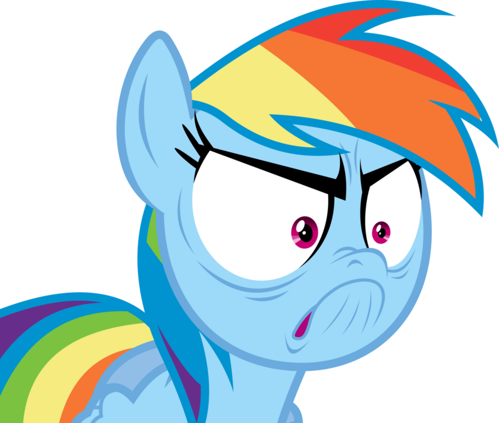 Rainbow Dash Angry Transparent File PNG