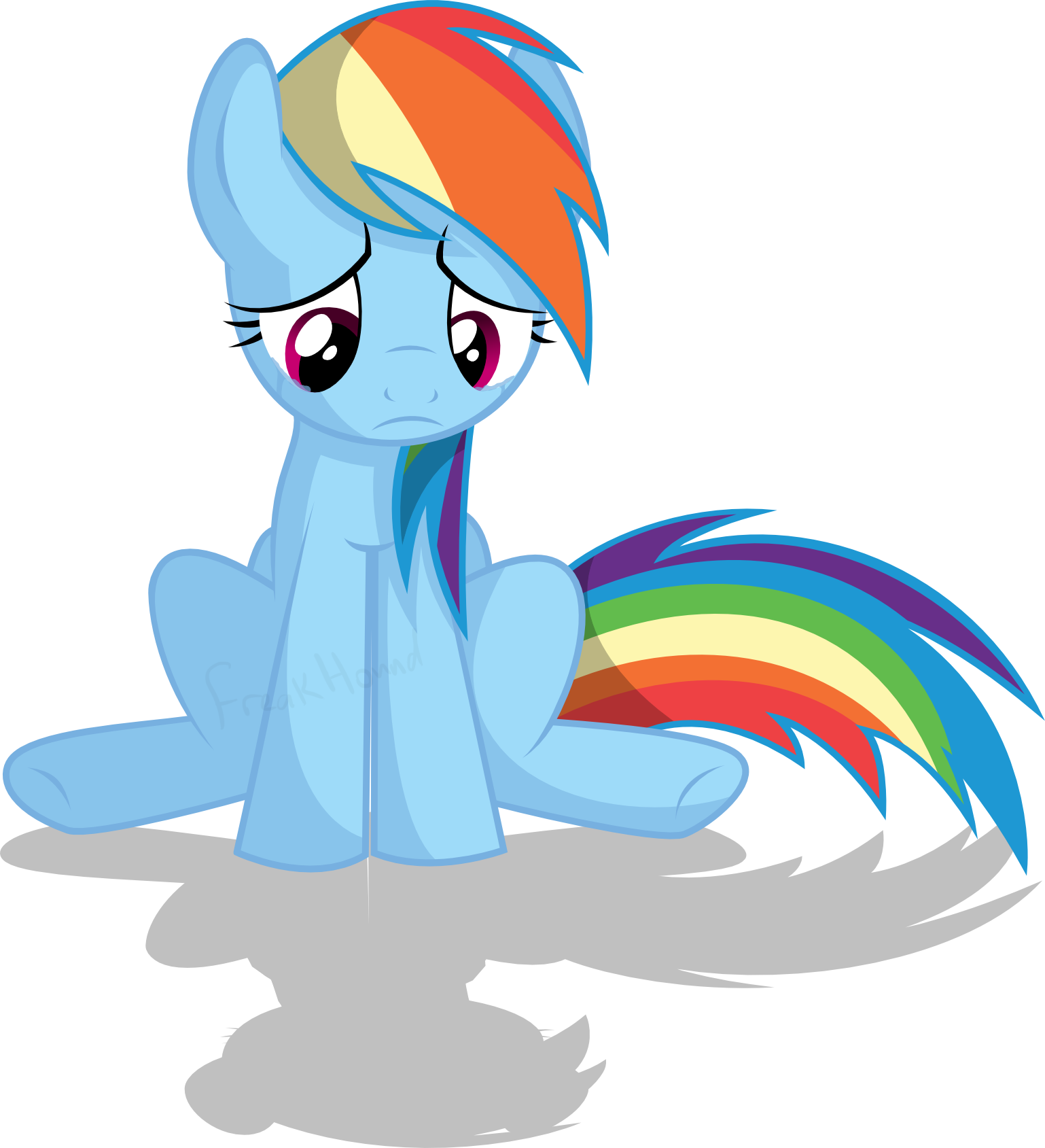 Rainbow Dash Sitting Clipart Background PNG