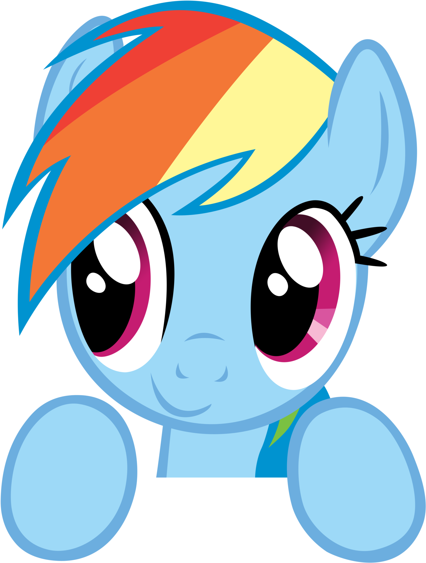 Rainbow Dash Thinking Clipart Background PNG