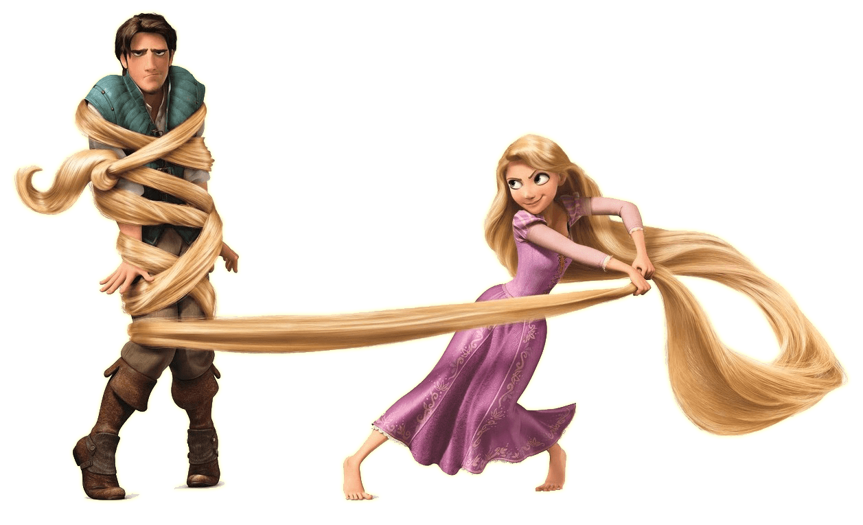 Rapunzel And Man Clipart Background PNG