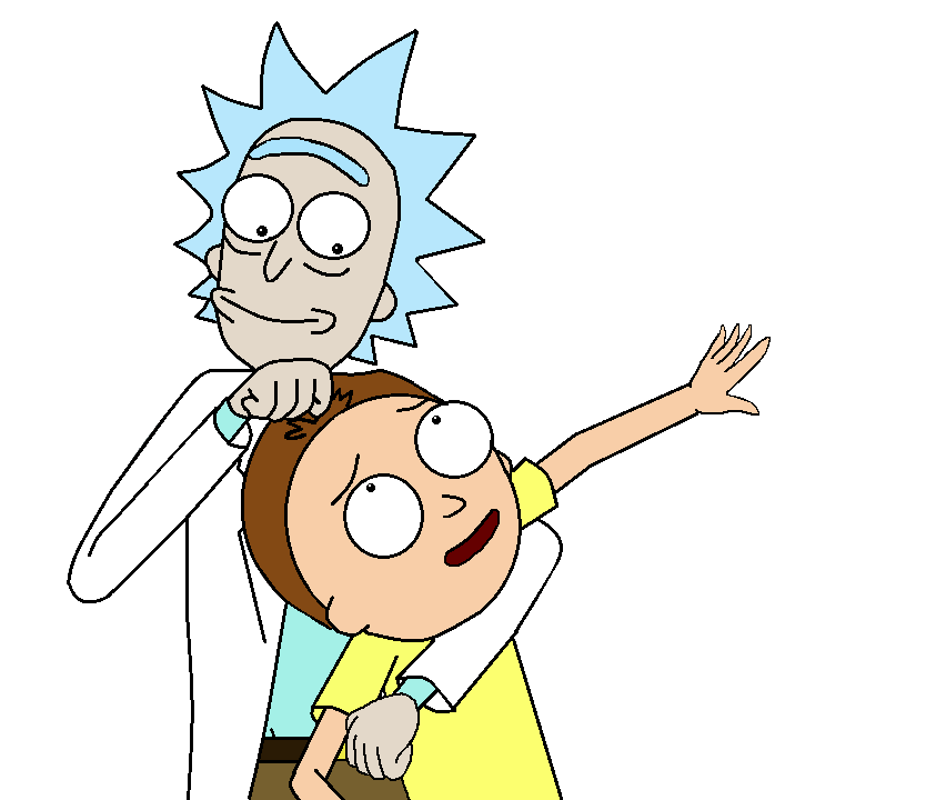 Rick And Morty Standing Background Image PNG