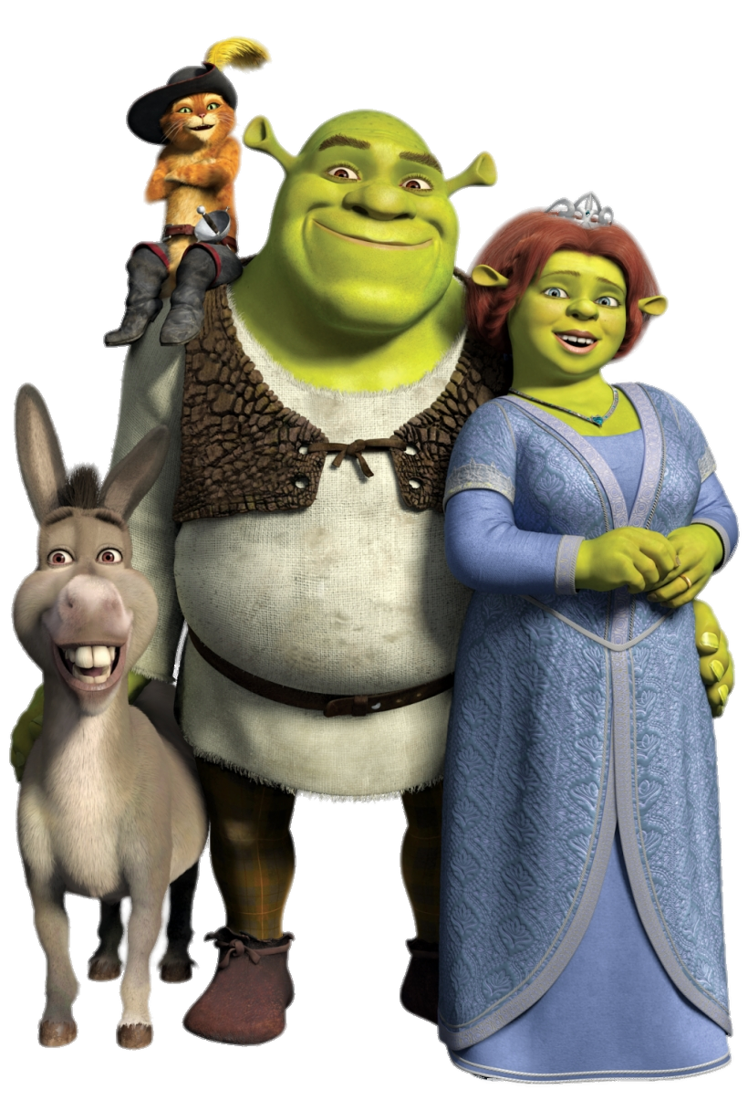 Shrek Family Transparent Background PNG