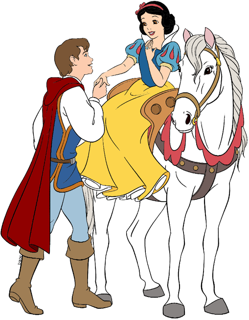 Snow White And Prince Clipart Background PNG