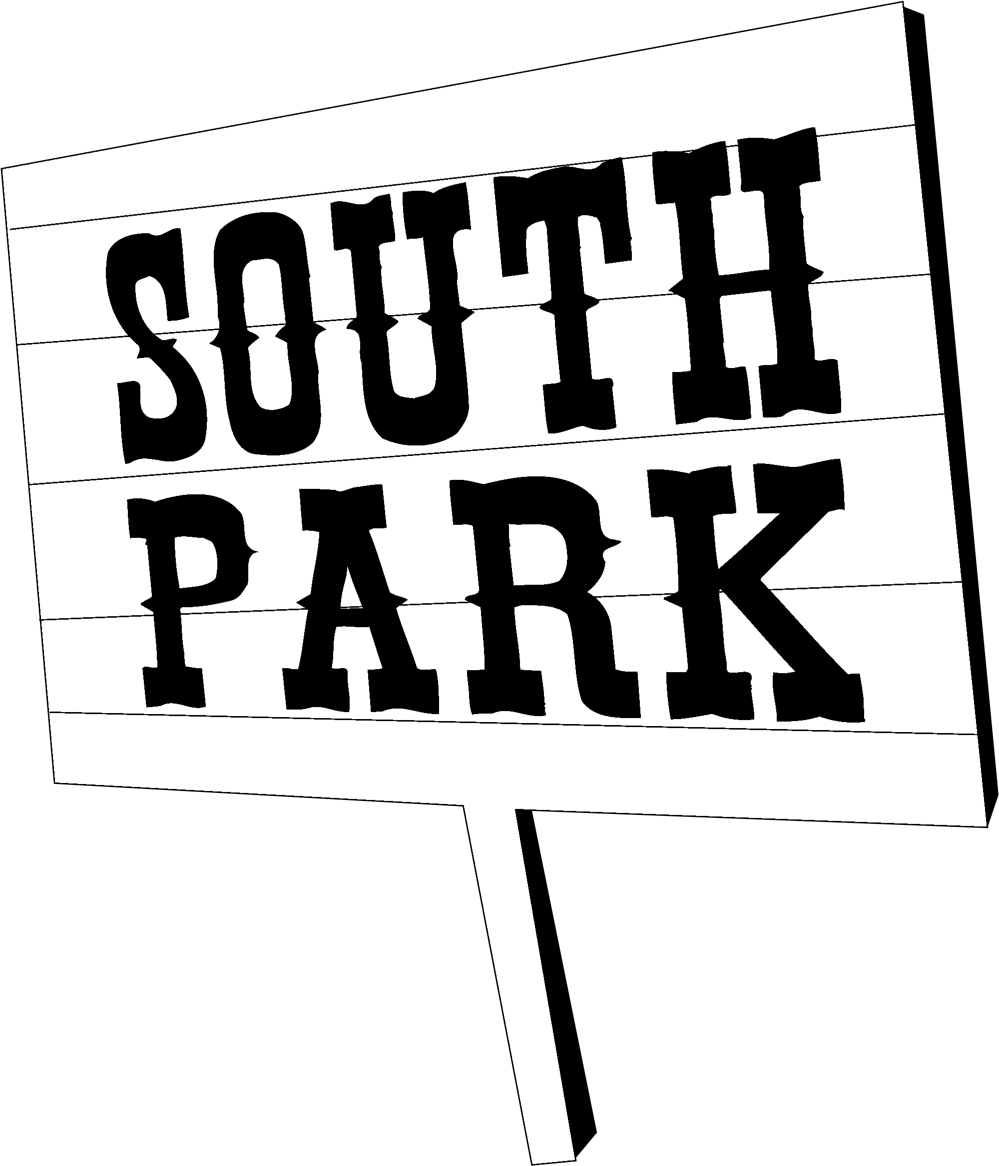 South Park Sign Logo HD Quality PNG