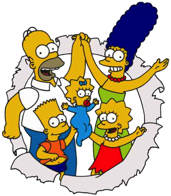 The Simpsons Family Picture Background Image PNG