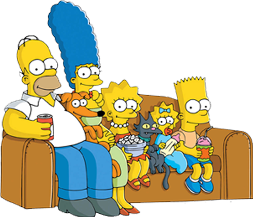 The Simpsons Family Picture Transparent Background PNG