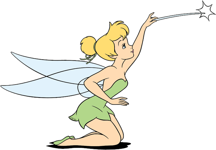 Tinker Bell Sitting Background Image PNG