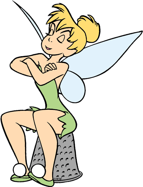 Tinker Bell Sitting HD Quality PNG