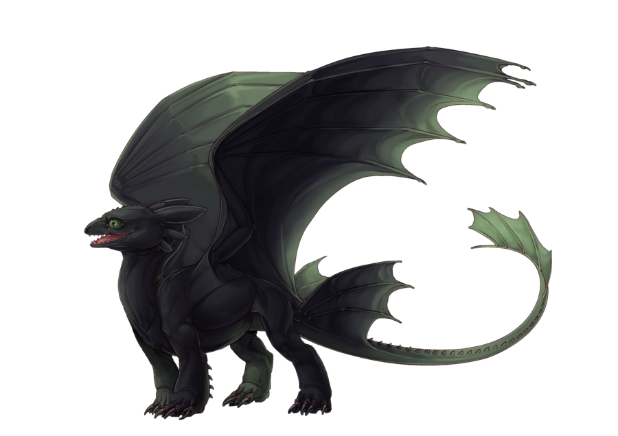 Toothless Red Tail HD Quality PNG