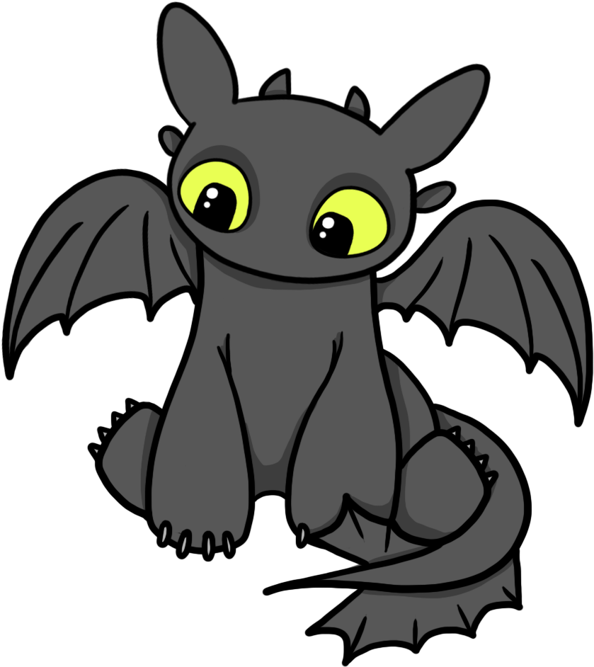 Toothless Sitting Transparent File PNG