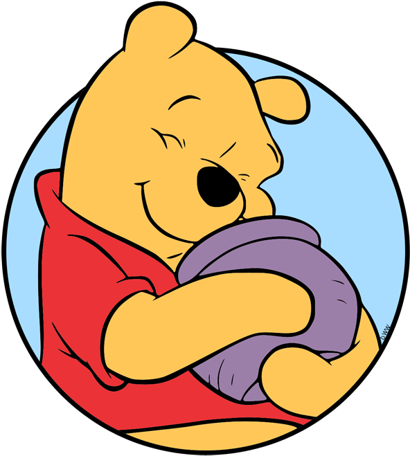 Winnie The Pooh And Honey Pot Background Image PNG