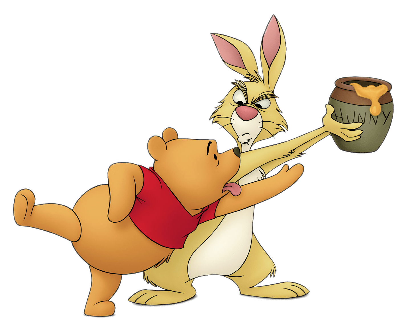 Winnie The Pooh And Honey Pot Transparent PNG