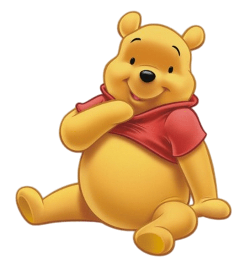 Winnie The Pooh Sitting Background Image PNG