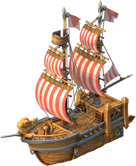 Ancient Sailing Ship PNG HD Quality