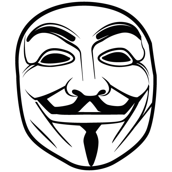 Anonymous Mask White Background PNG Image