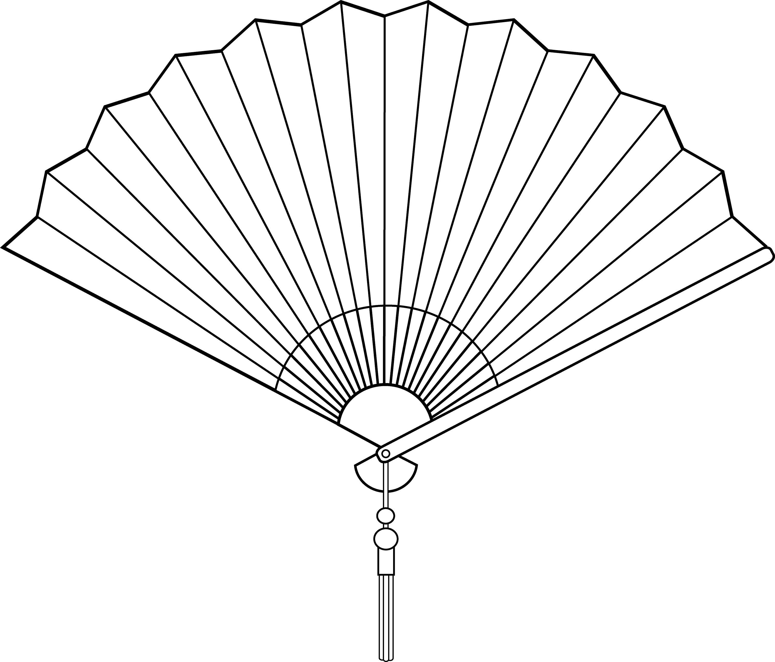 Antique Chinese Fan PNG Free File Download