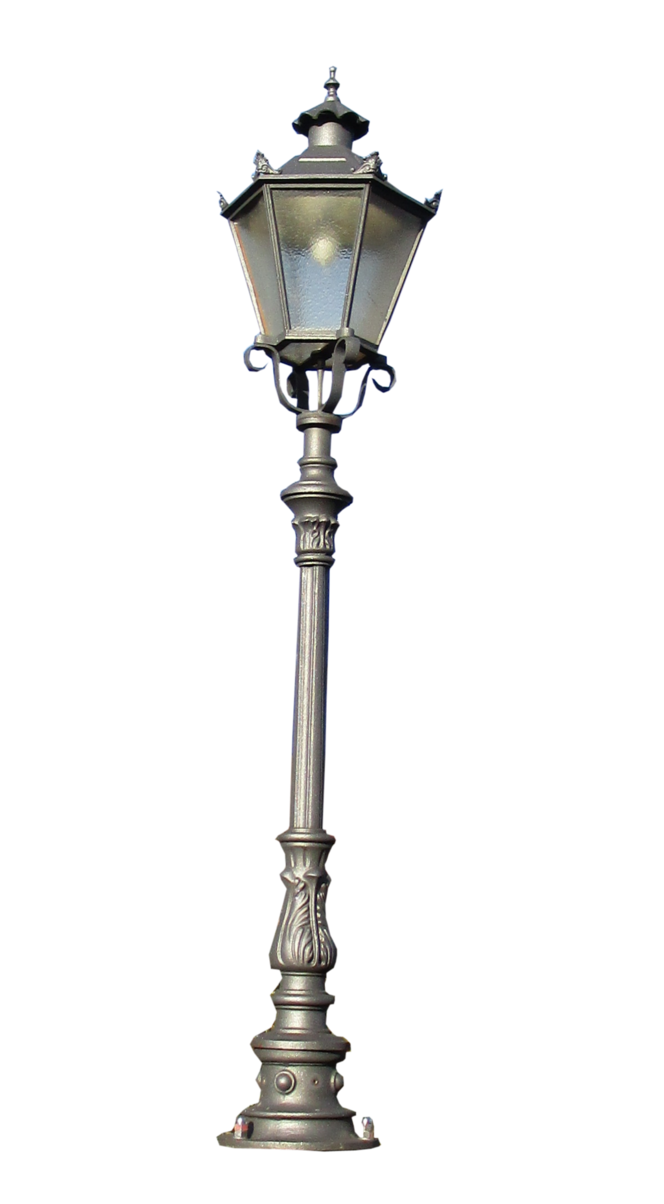 Antique Grey Streetlight PNG Clipart Background
