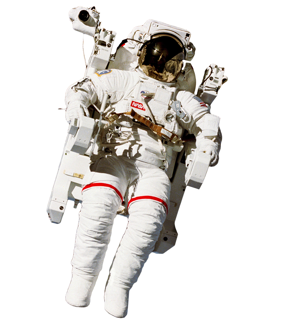 Astronaut In Space Background PNG Image
