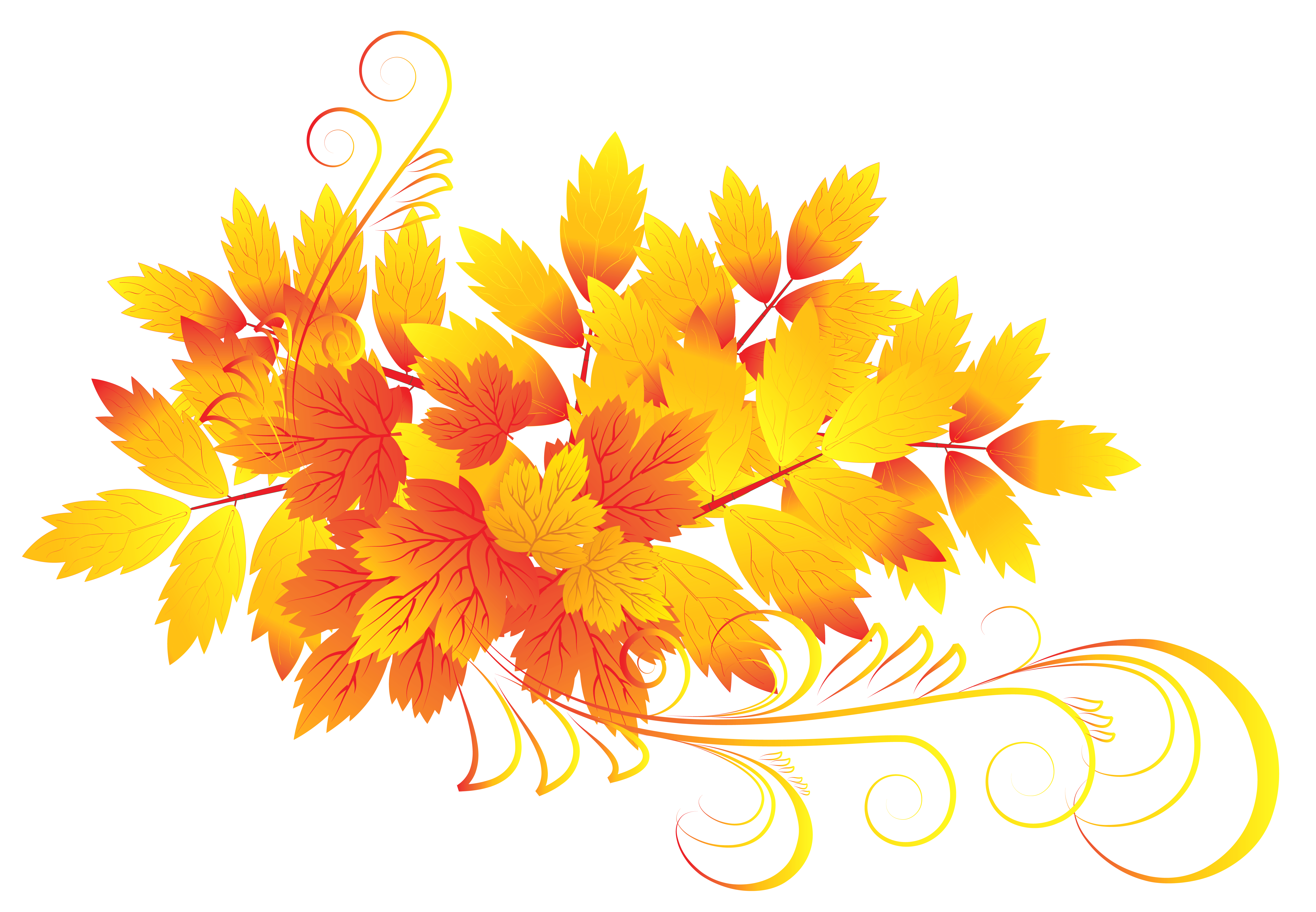 Autumn Leaves Group Background PNG Image