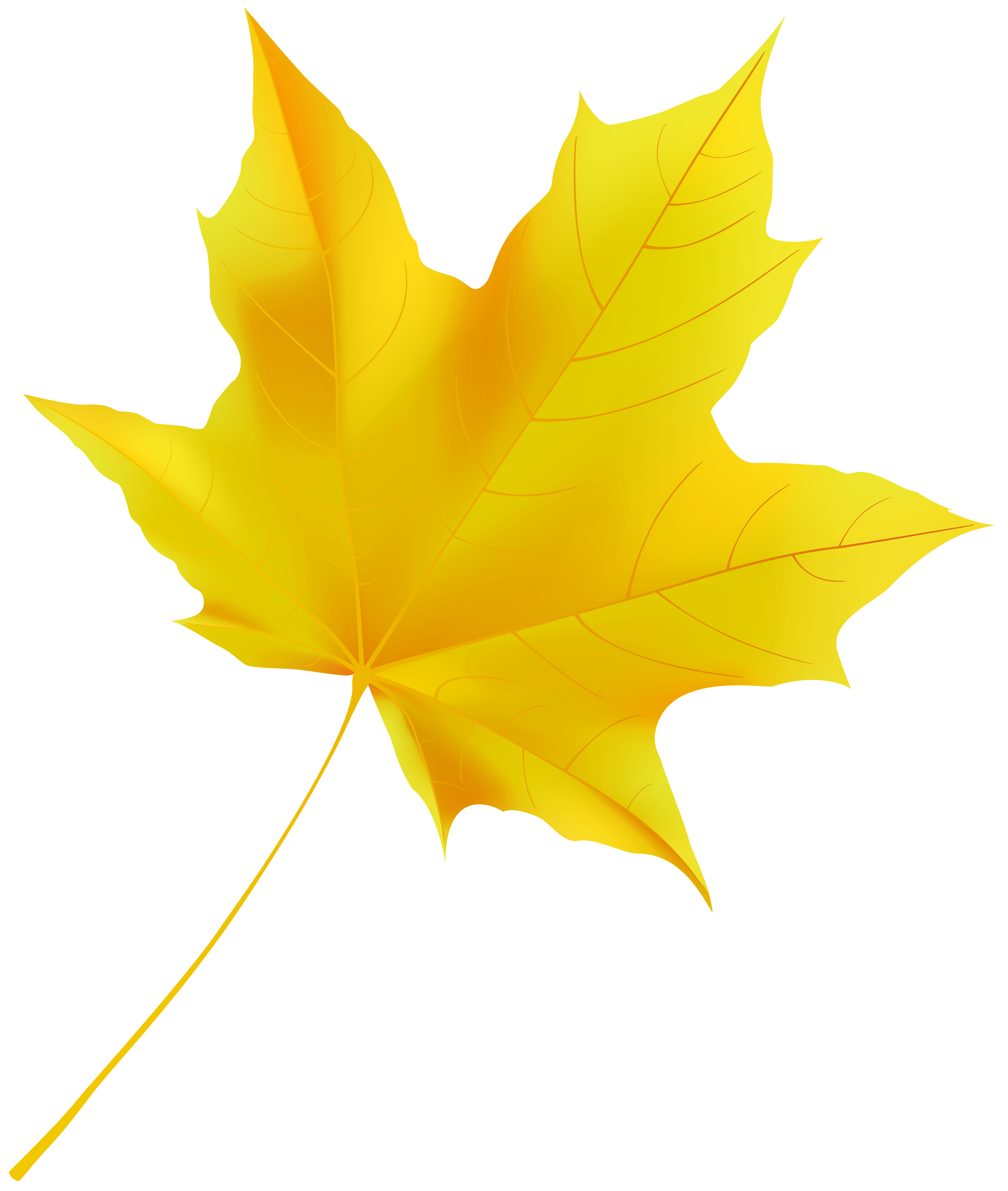 Autumn Yellow Leaf PNG HD Quality