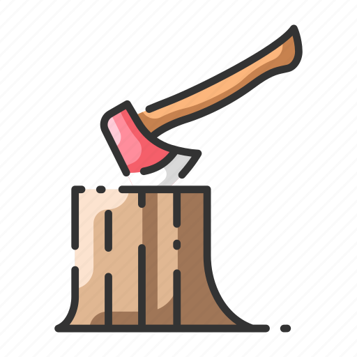 Axe In Log Free PNG