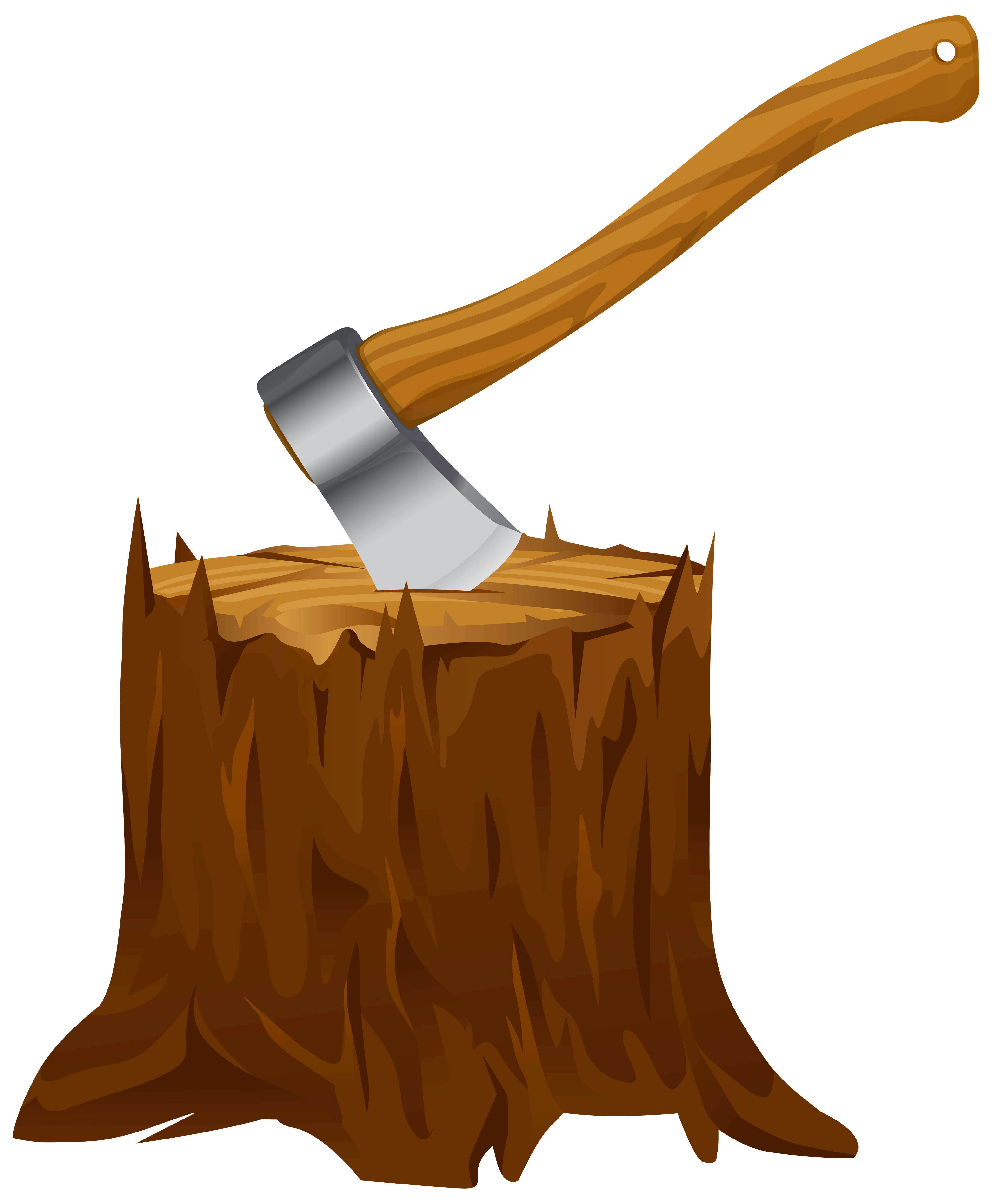 Axe In Log PNG Clipart Background